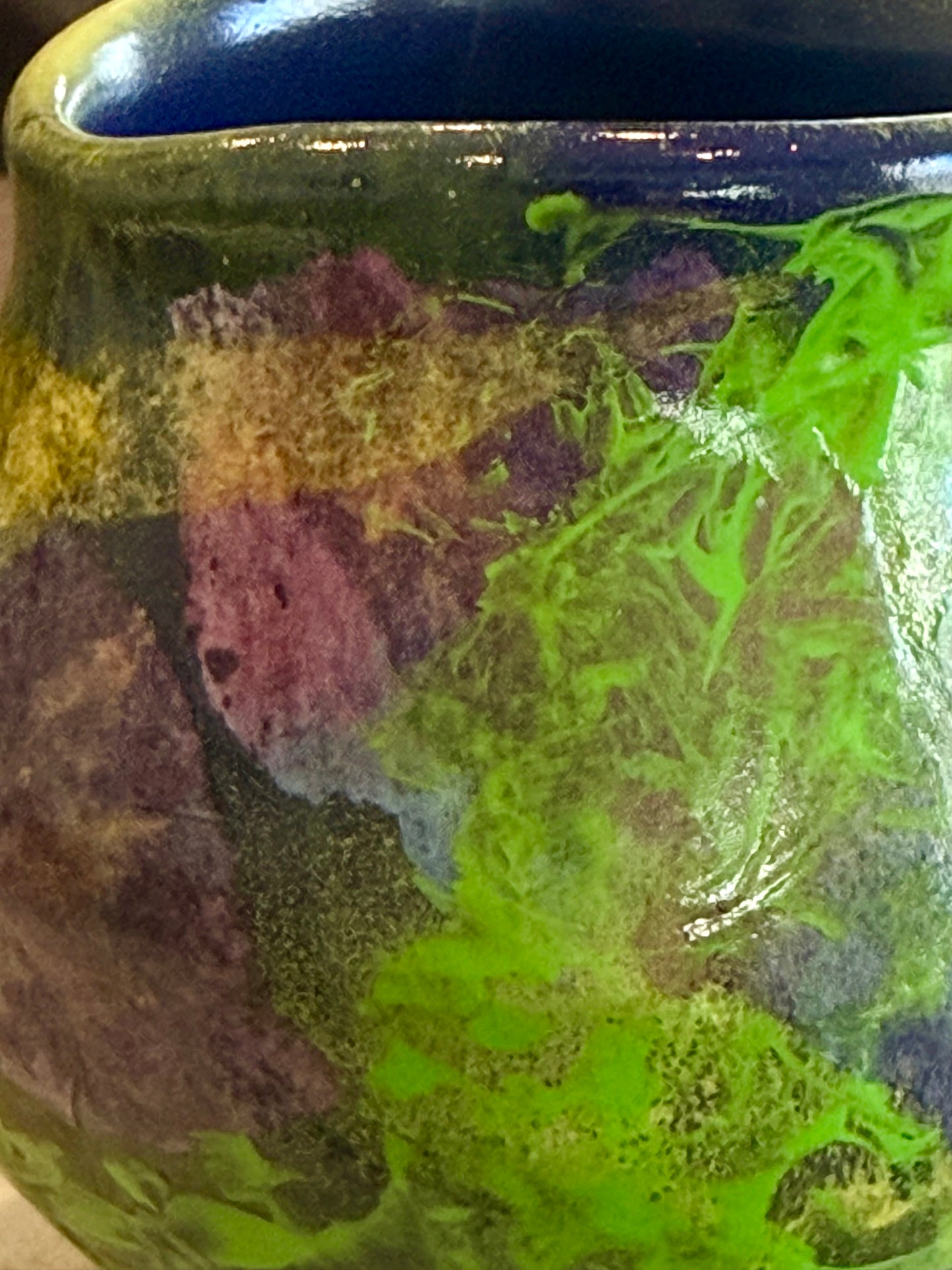 Funky colorful votive candle holder vase