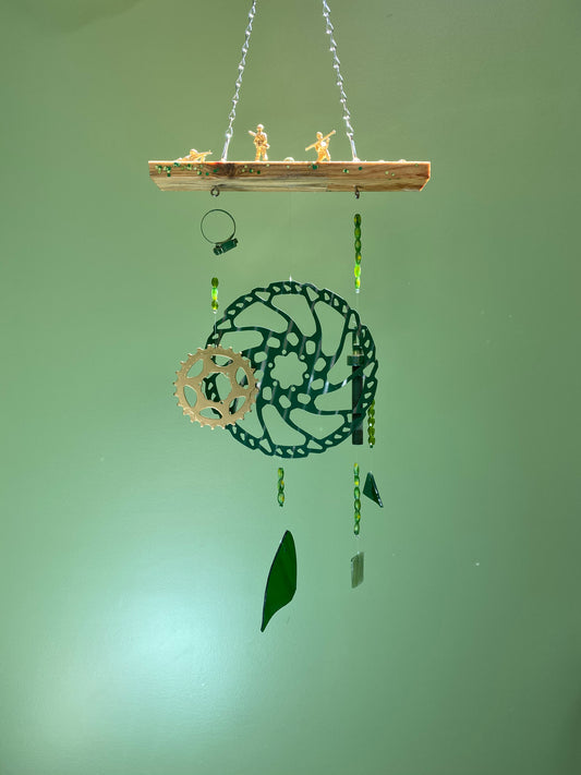 Kitsch Hanging Sculpture and Wind Chime