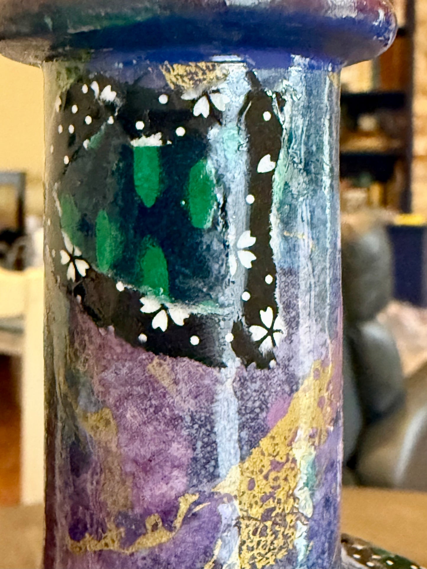 Bourbon bottle flower vase