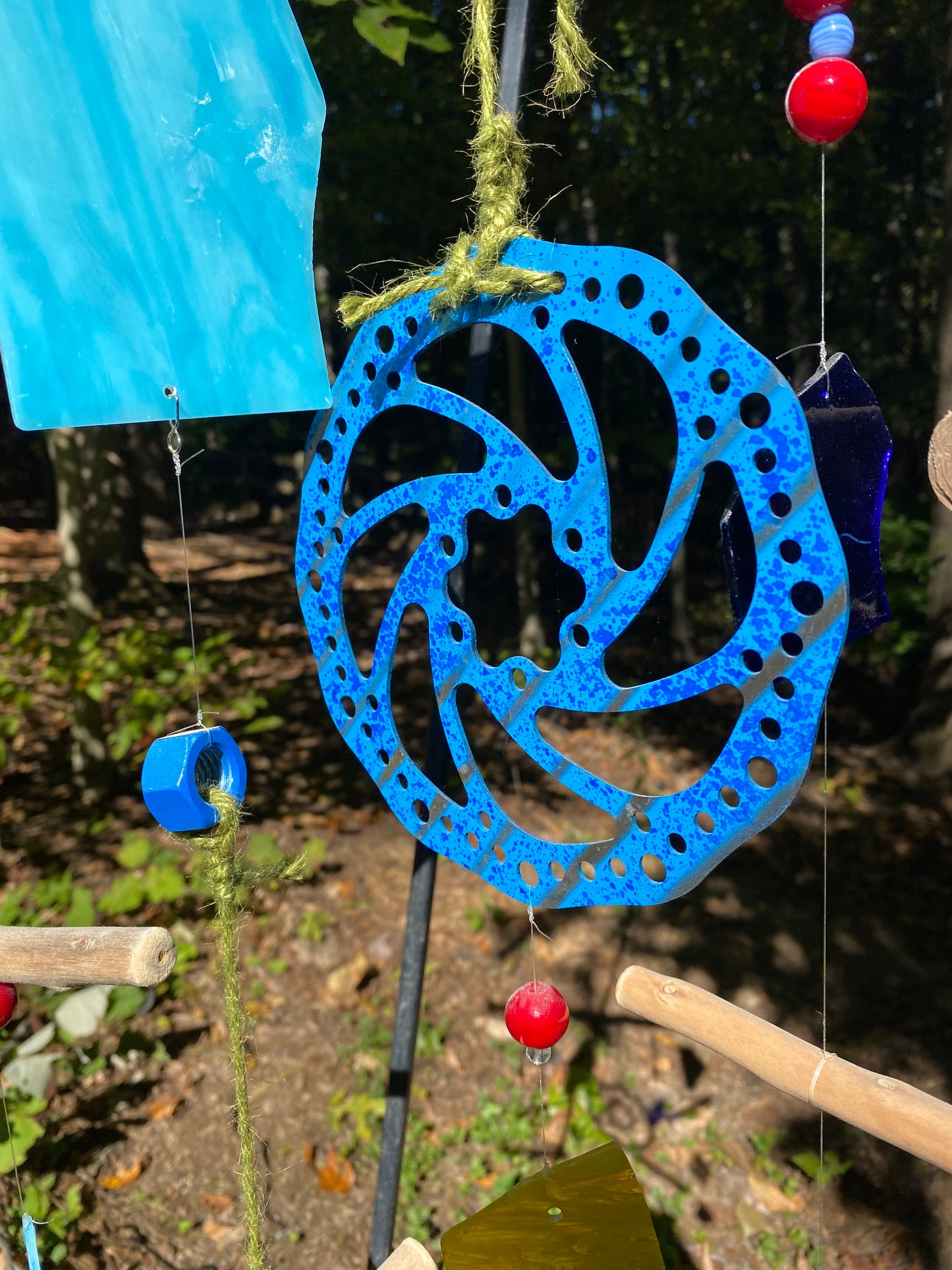 Large Funky Handmade Wind Chime Hanging Sculpture