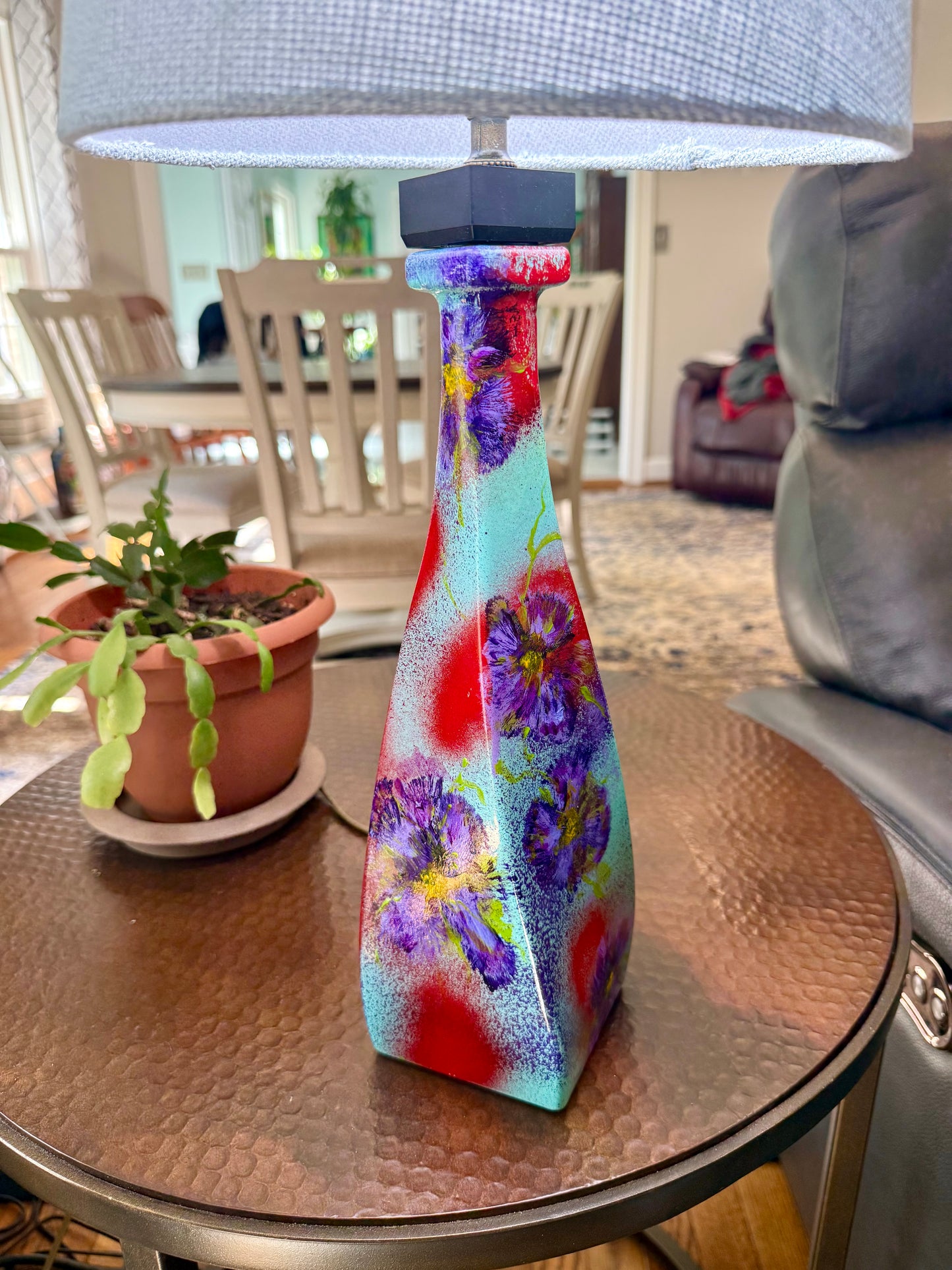 Funky tequila bottle table lamp