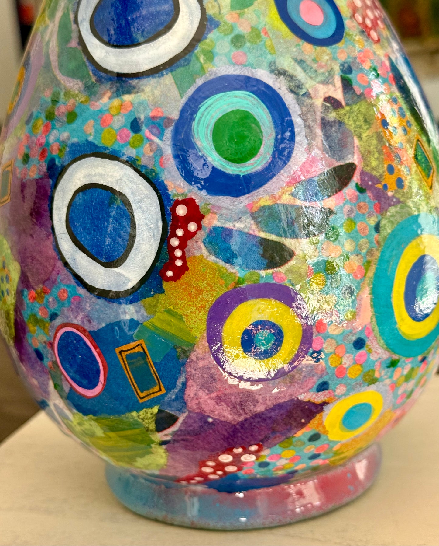 Whimsical Colorful Flower Vase