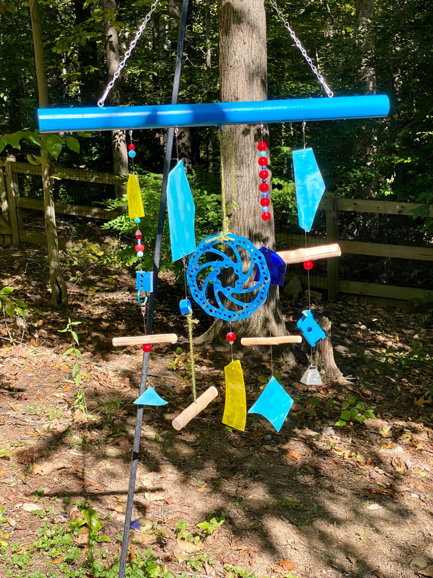 Large Funky Handmade Wind Chime Hanging Sculpture