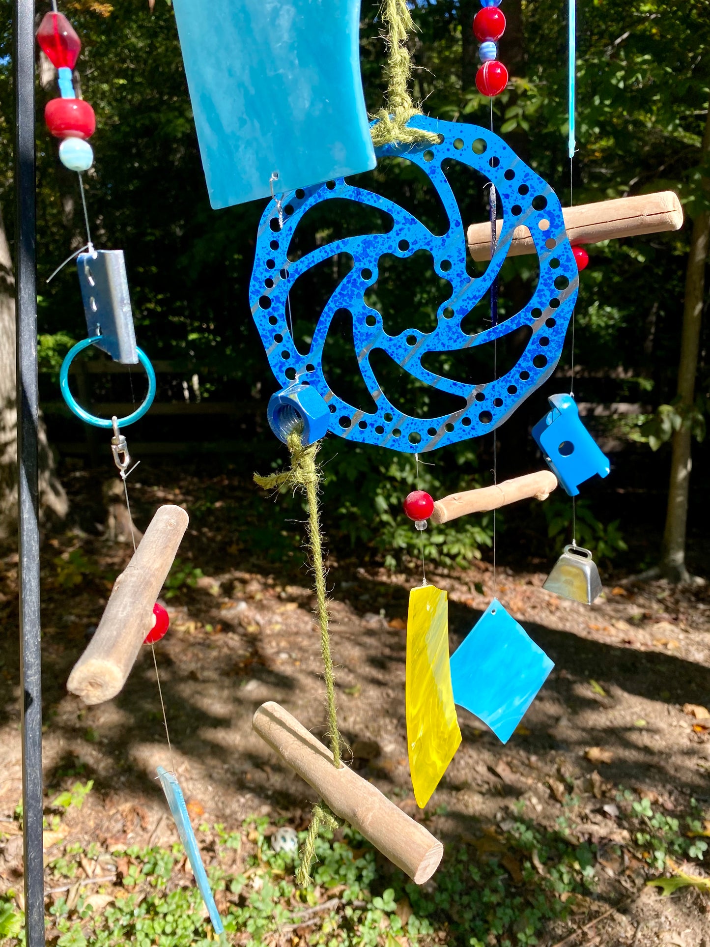 Large Funky Handmade Wind Chime Hanging Sculpture