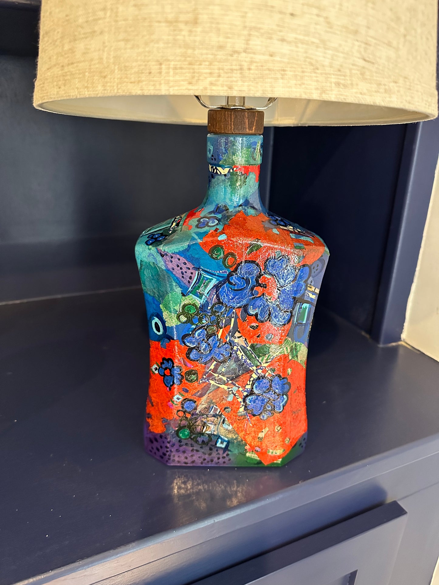 Unique Table Lamp Colorful Maximalist Artsy Decor