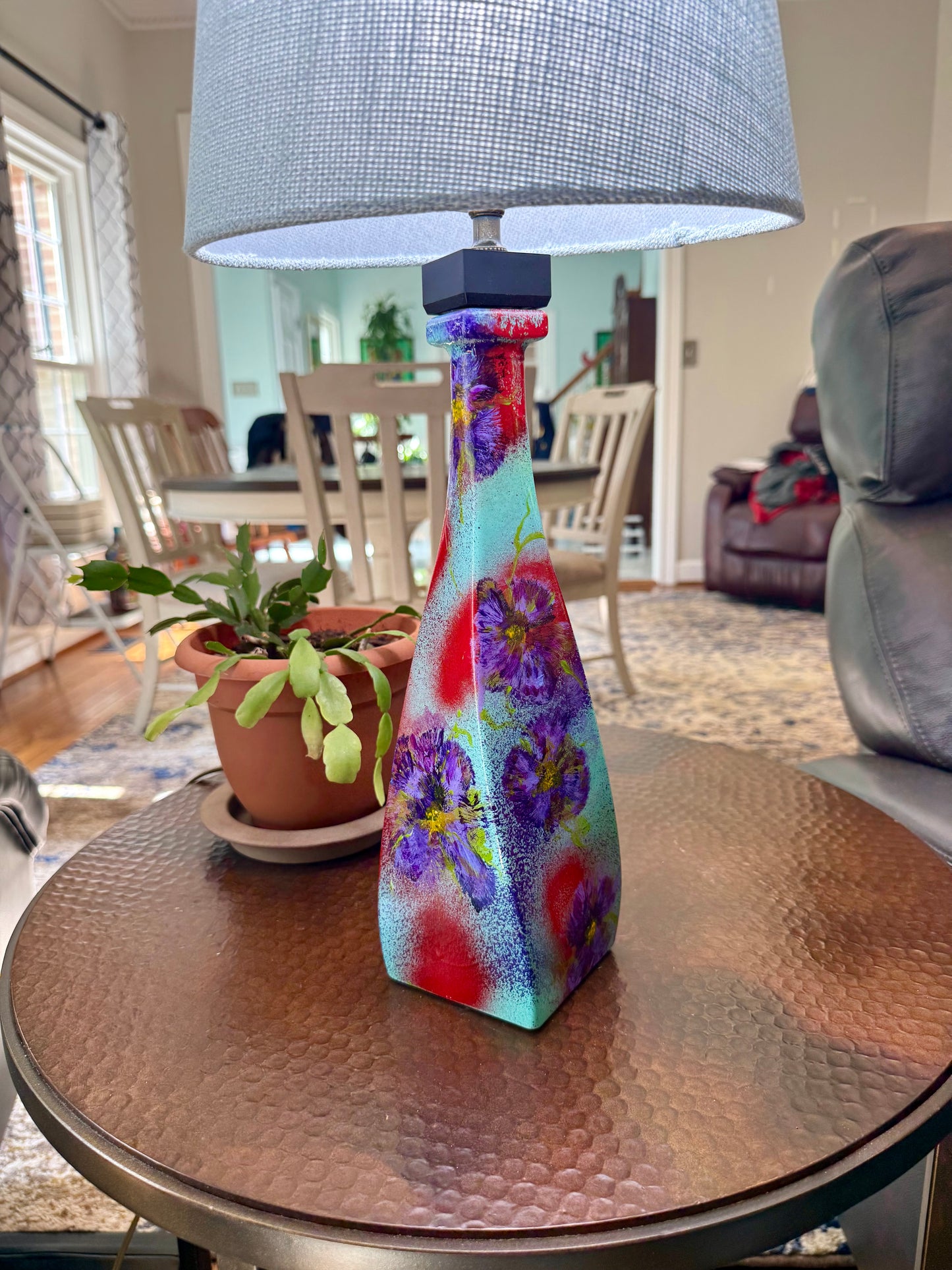 Funky tequila bottle table lamp