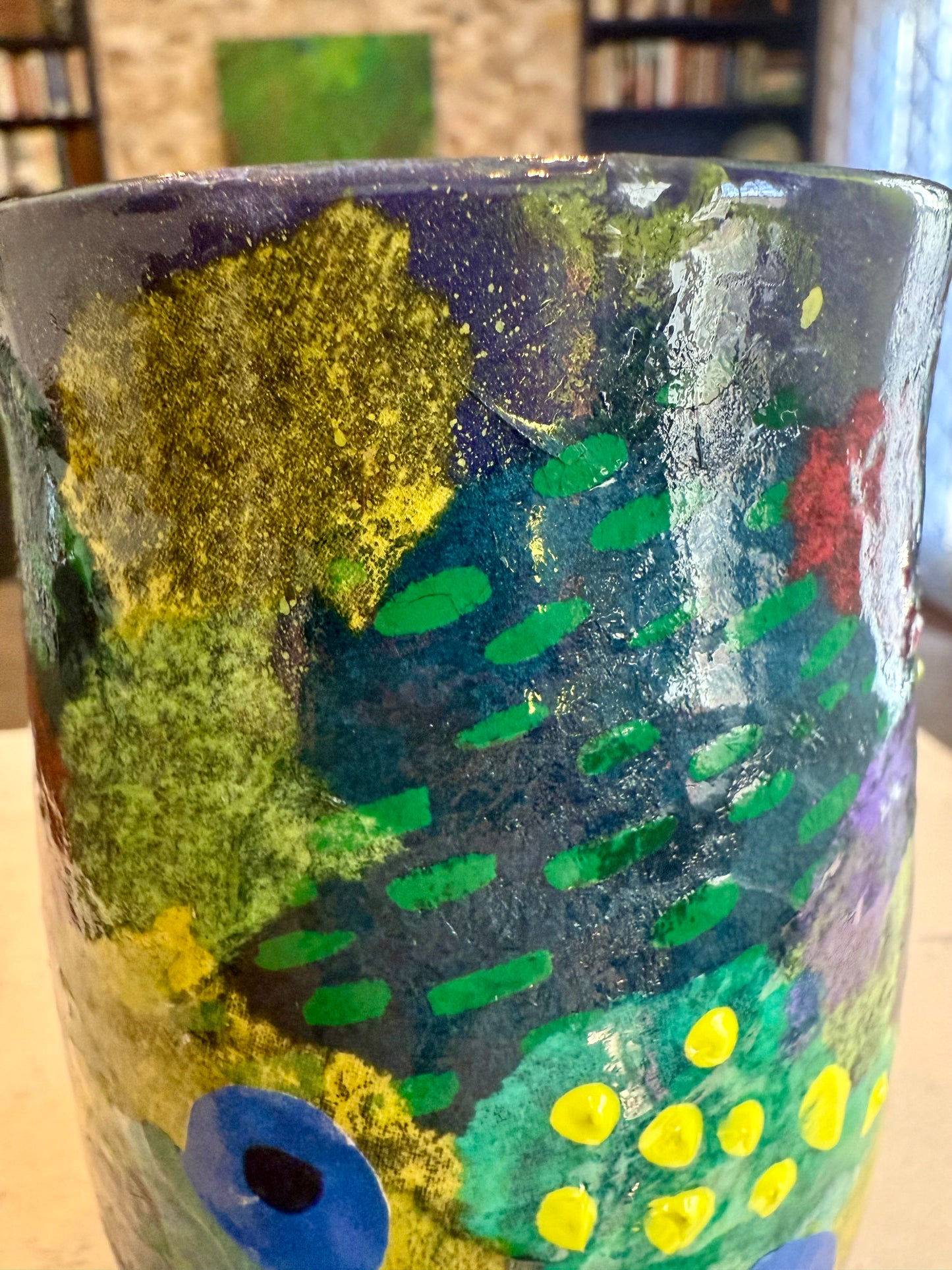 Artsy small ceramic vase