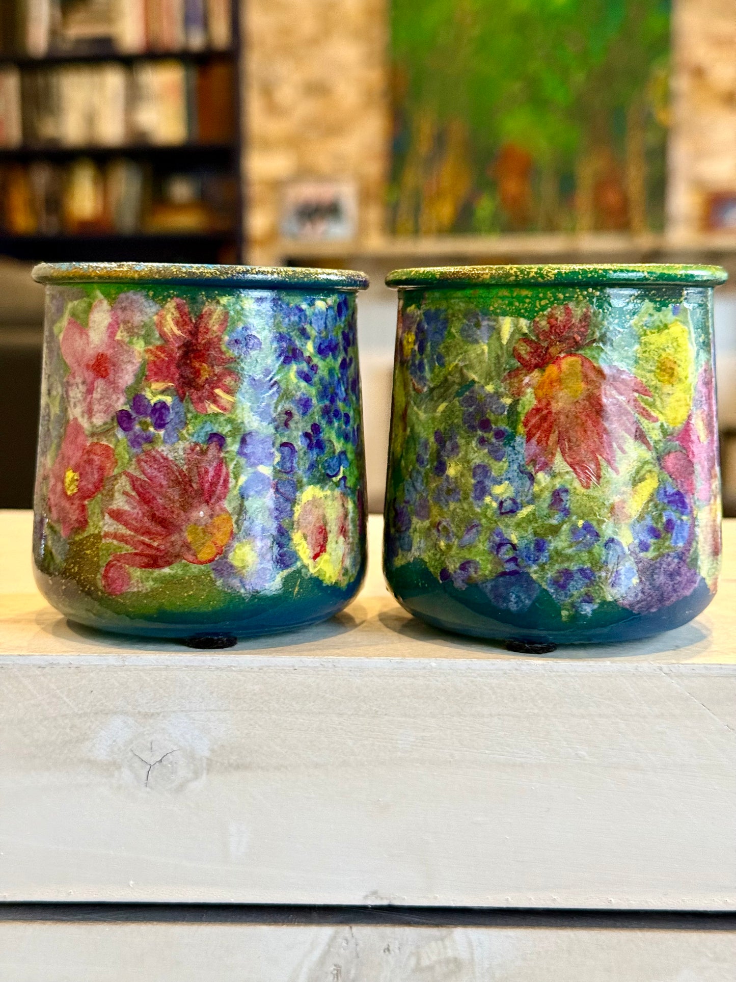 Pair of DIY votive candle holders