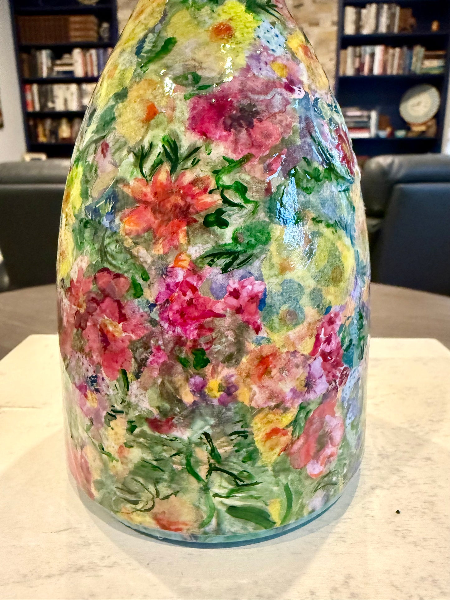 Tequila bottle flower vase