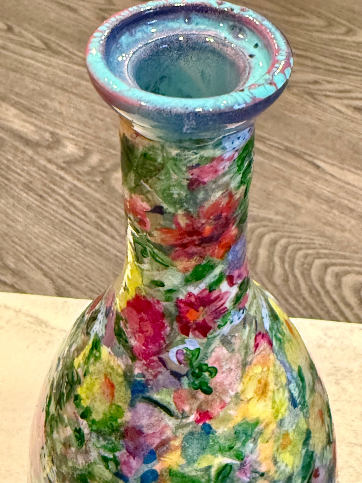 Tequila bottle flower vase