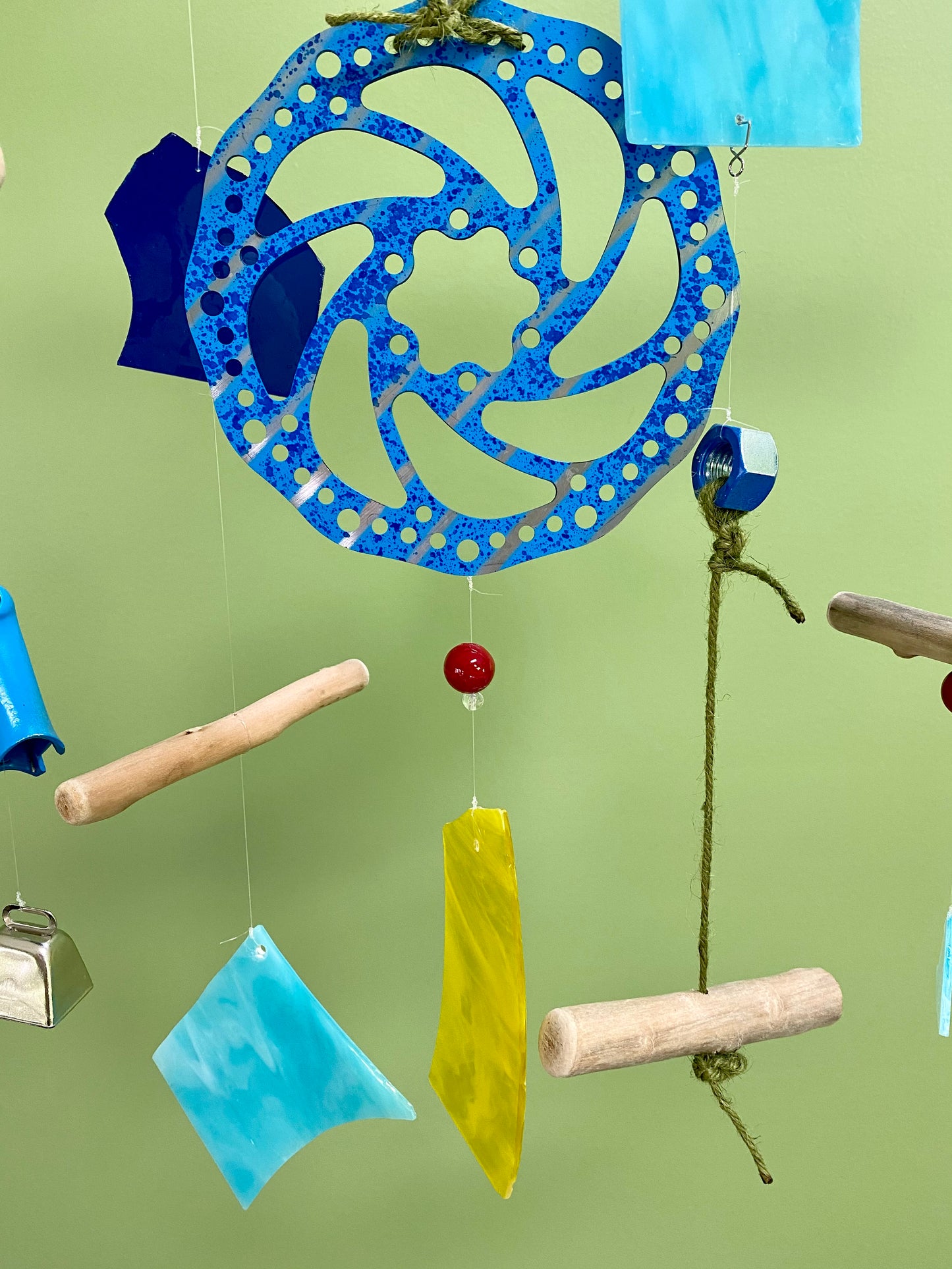 Large Funky Handmade Wind Chime Hanging Sculpture