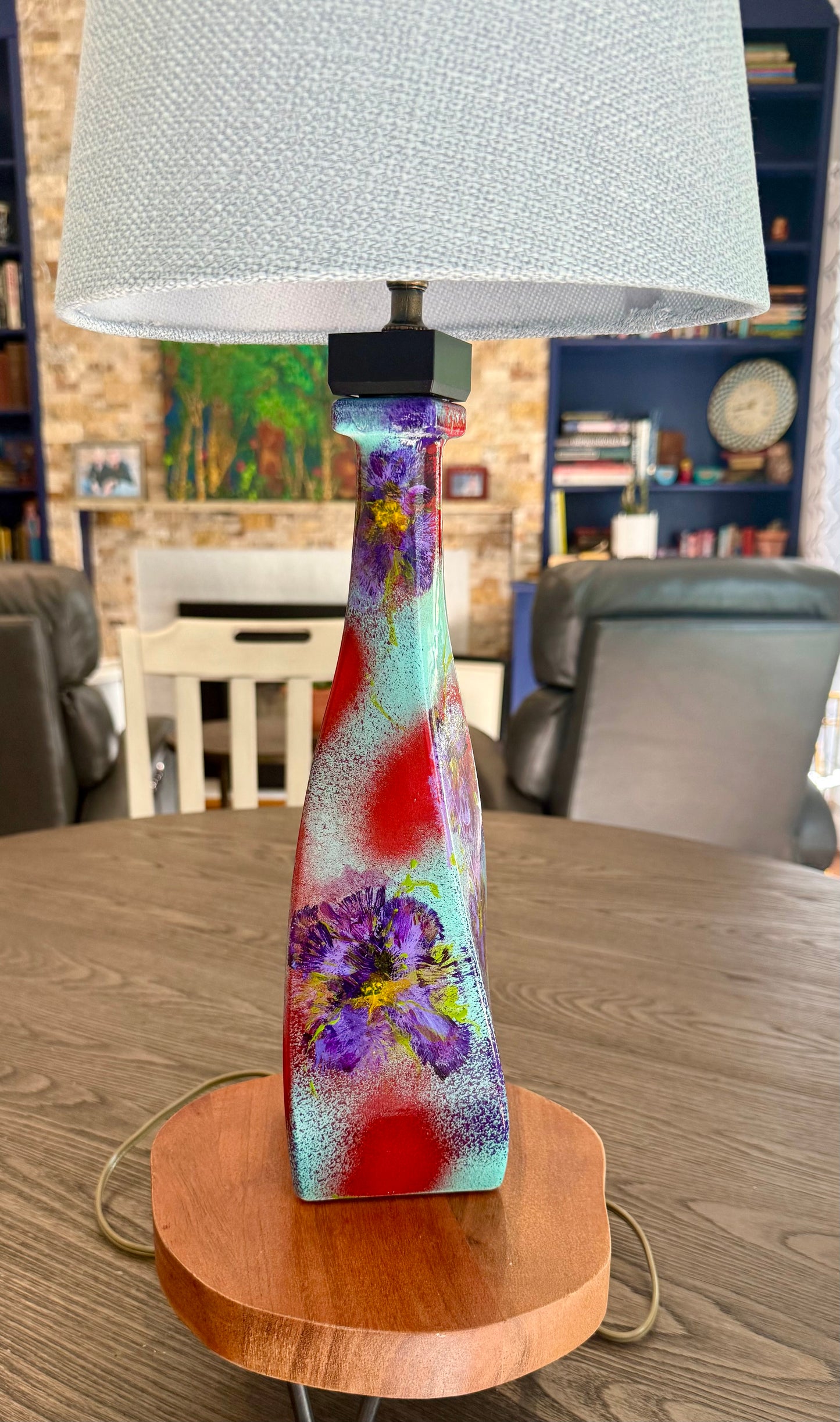 Funky tequila bottle table lamp