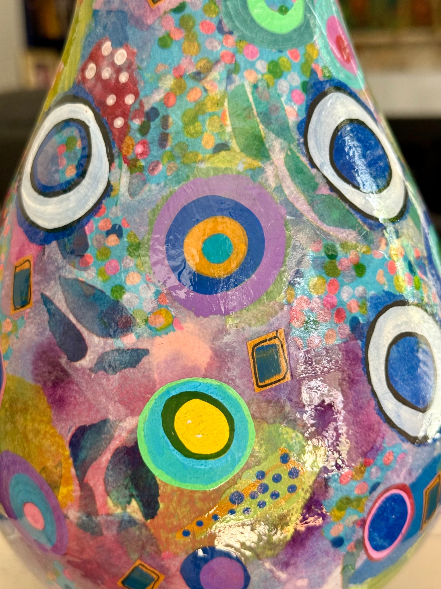 Whimsical Colorful Flower Vase