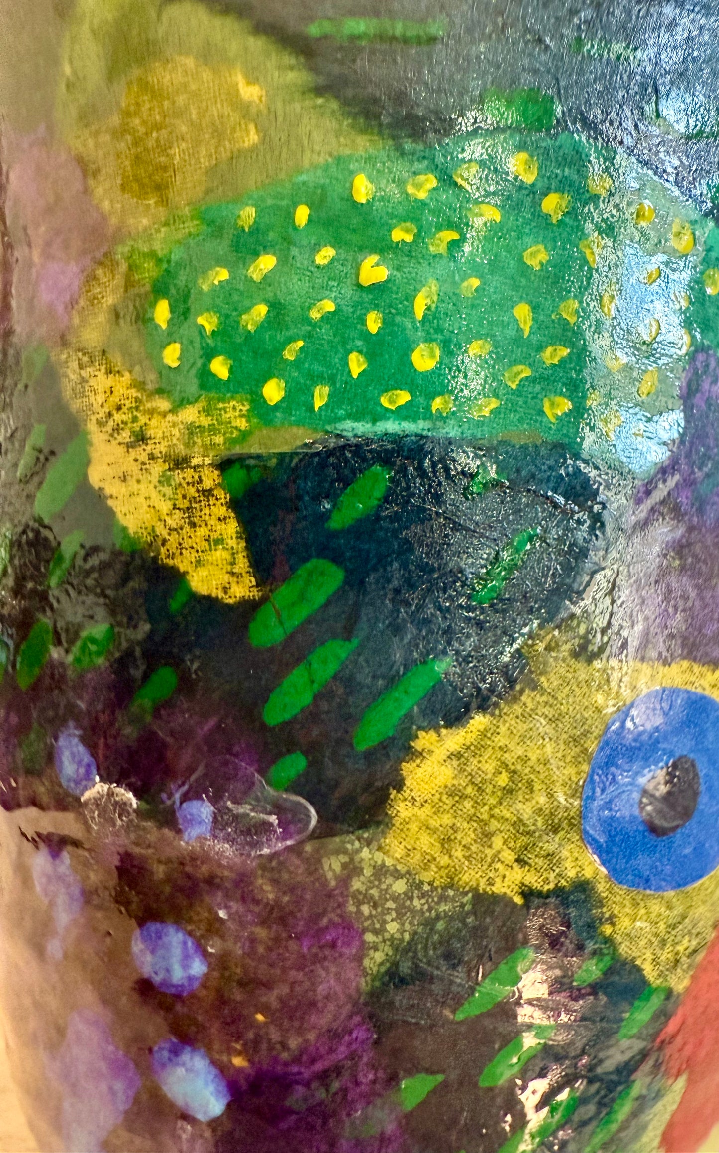 Artsy small ceramic vase