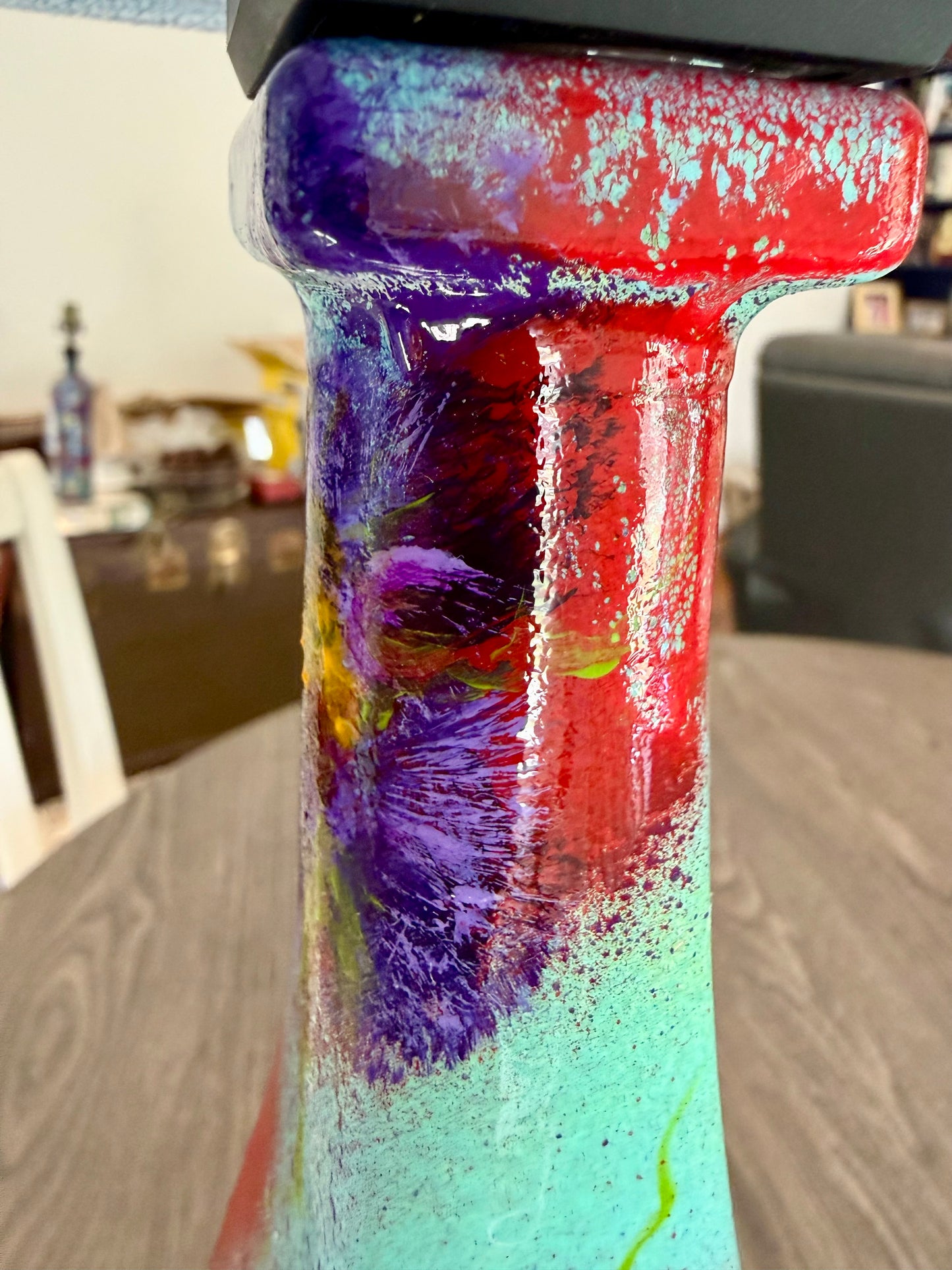 Funky tequila bottle table lamp