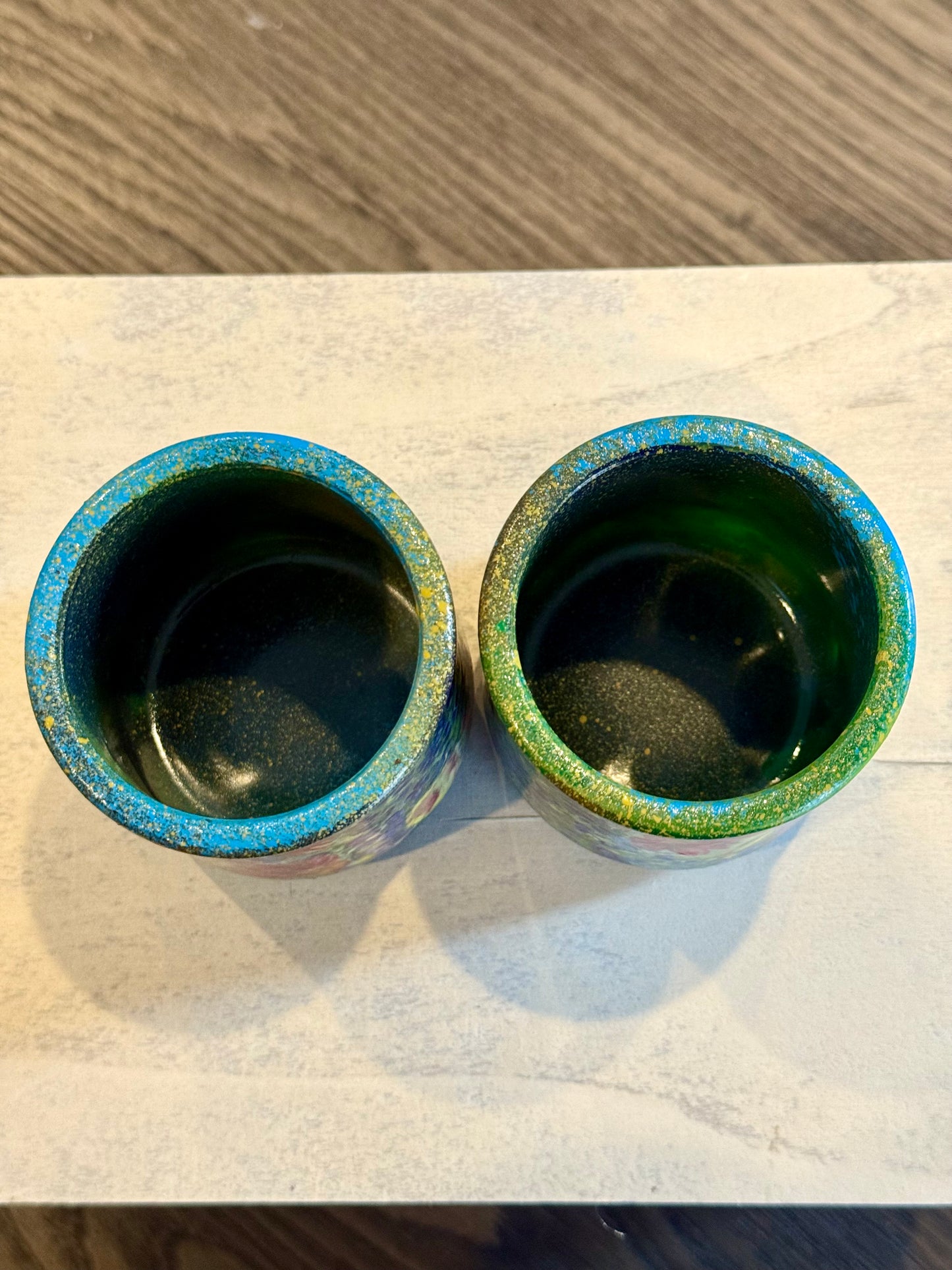 Pair of DIY votive candle holders