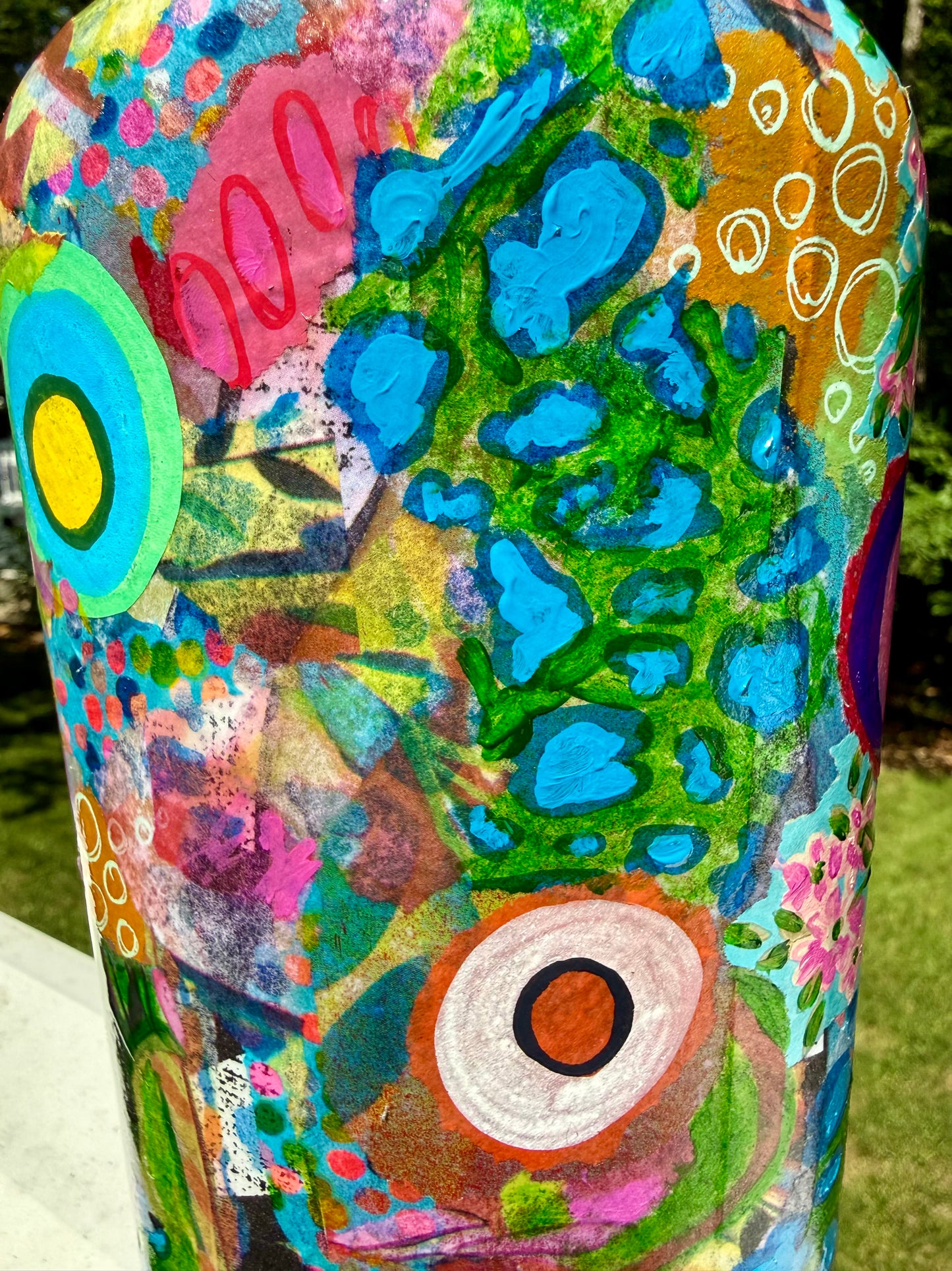 Funky colorful flower vase
