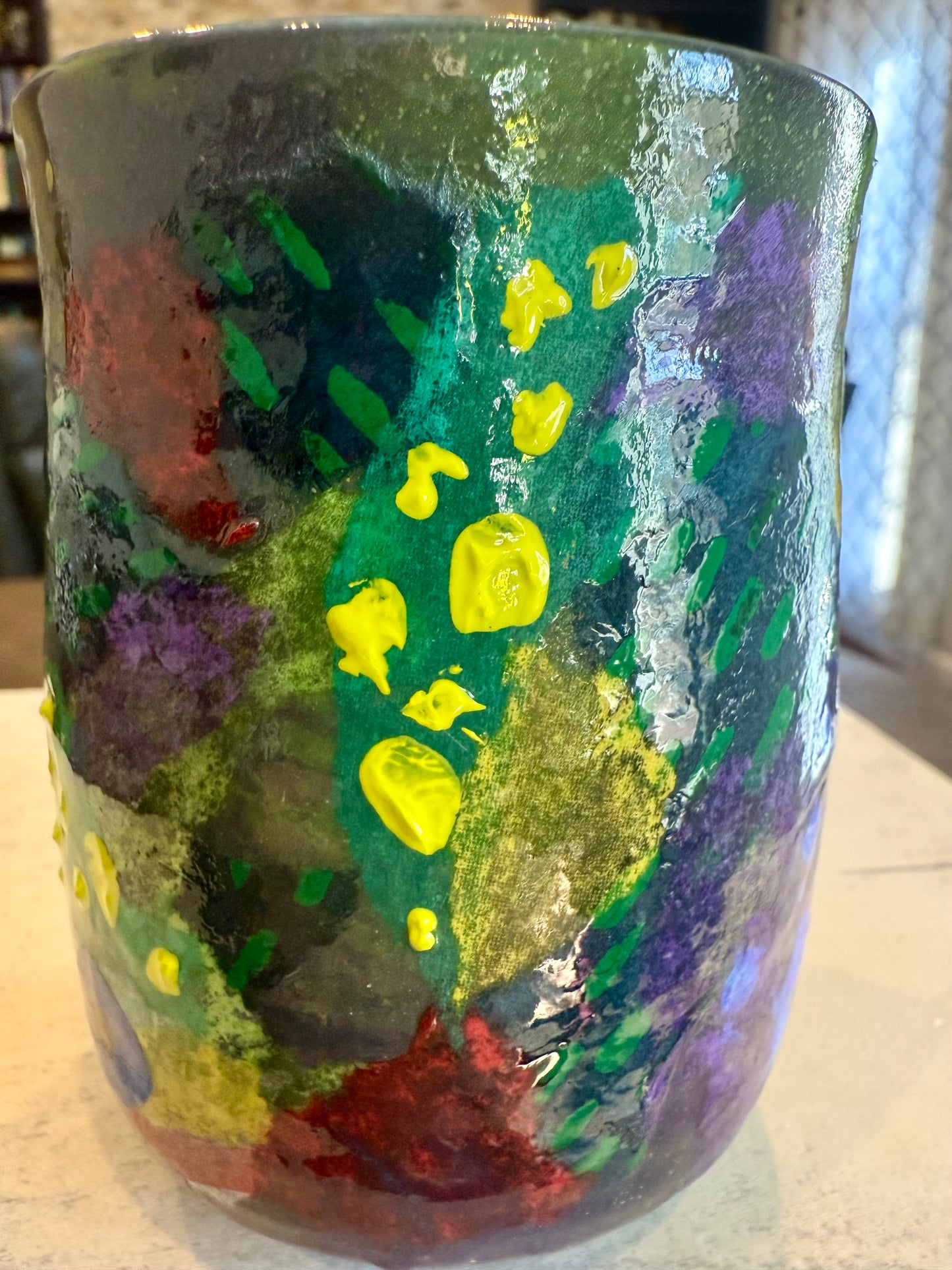 Artsy small ceramic vase
