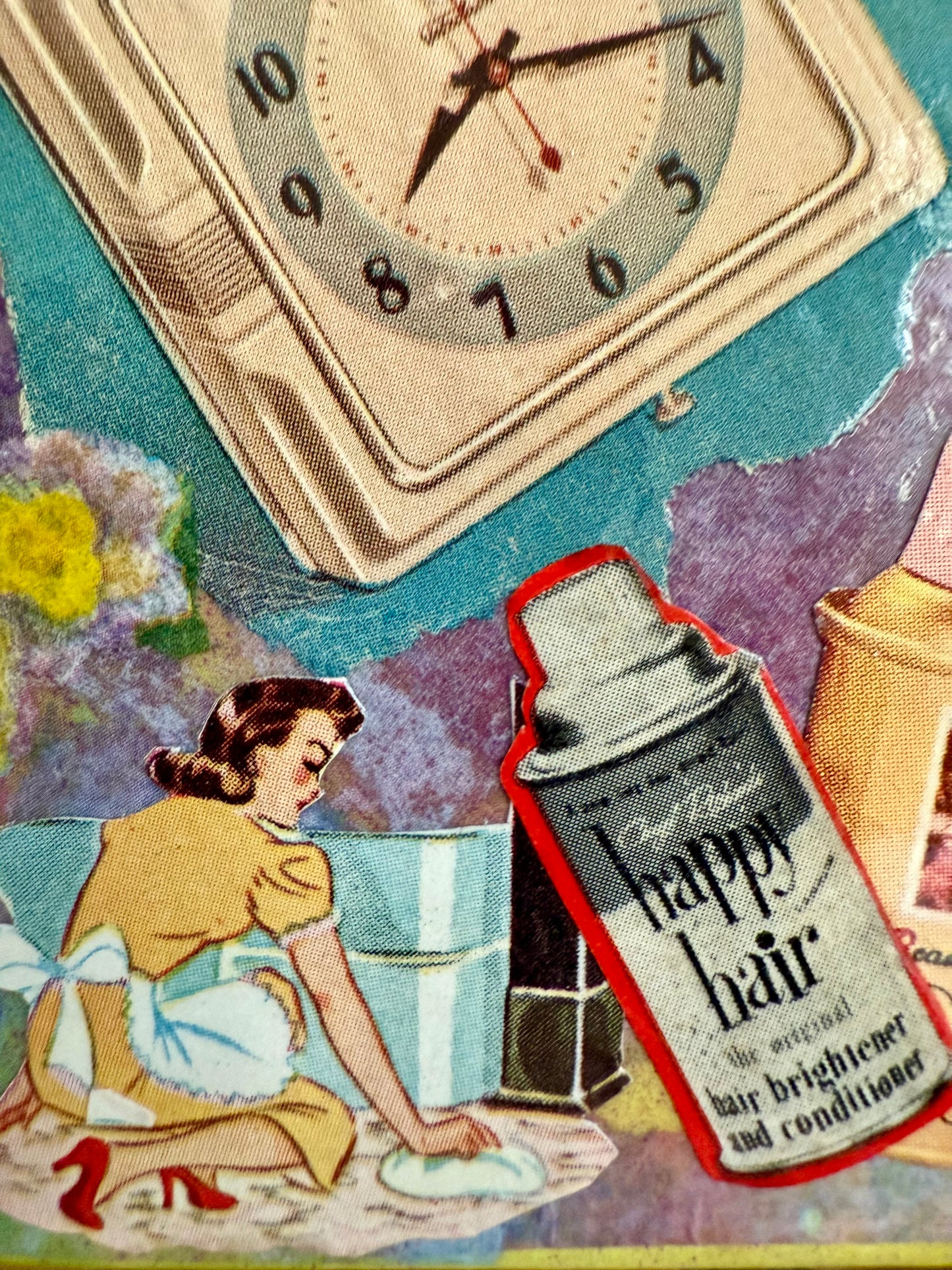 Repurposed retro vase or makeup brush holder