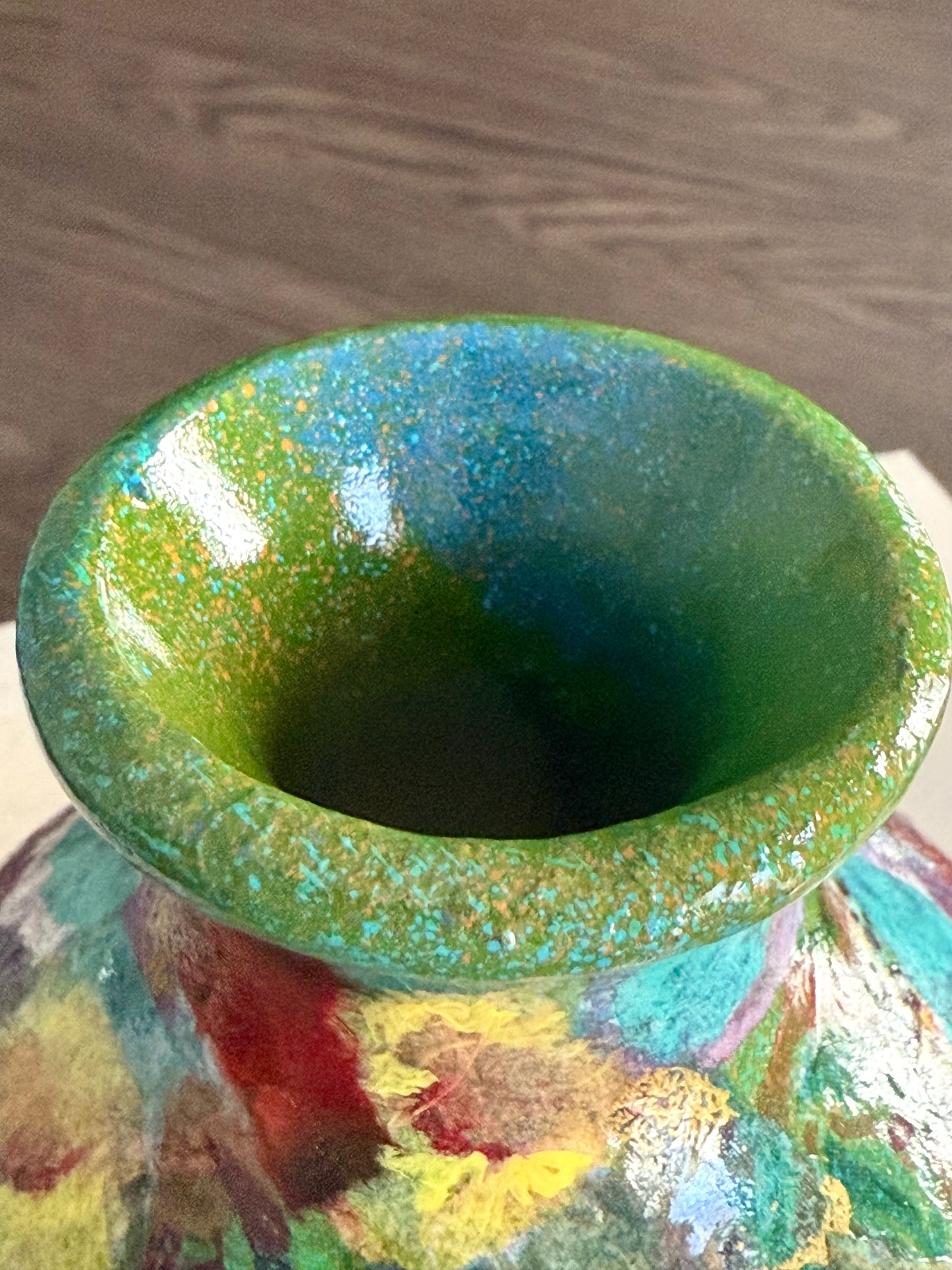 Maximalist floral bud flower vase