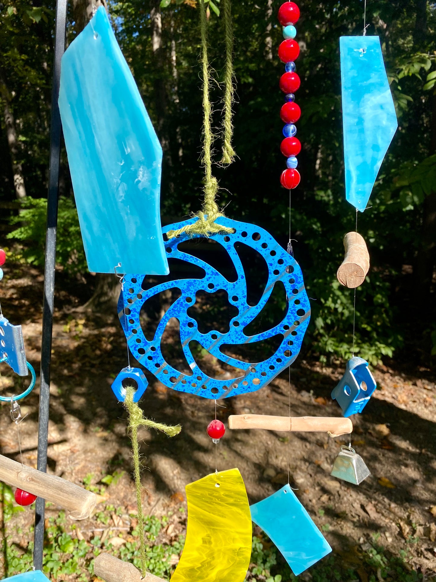 Large Funky Handmade Wind Chime Hanging Sculpture