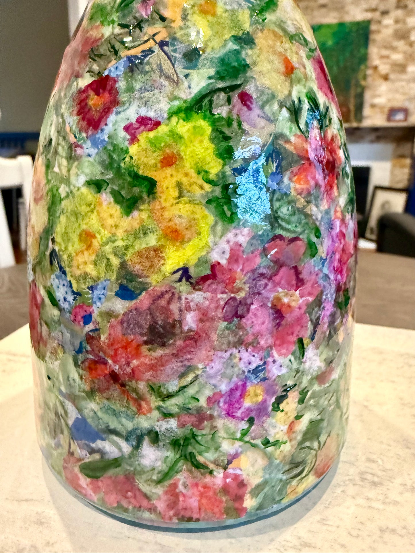 Tequila bottle flower vase