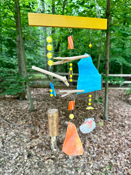 Driftwood Wind Chime Whimsical Boho Style